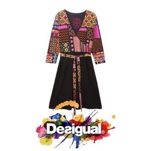 Desigual Jill Flared Print Dress NWT Size: S